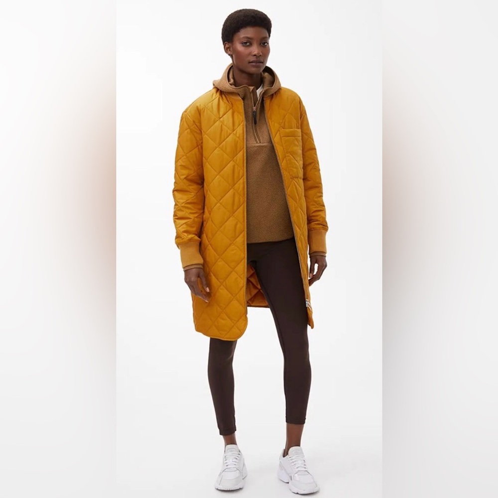 ARKET Quilted Long Jacket Small